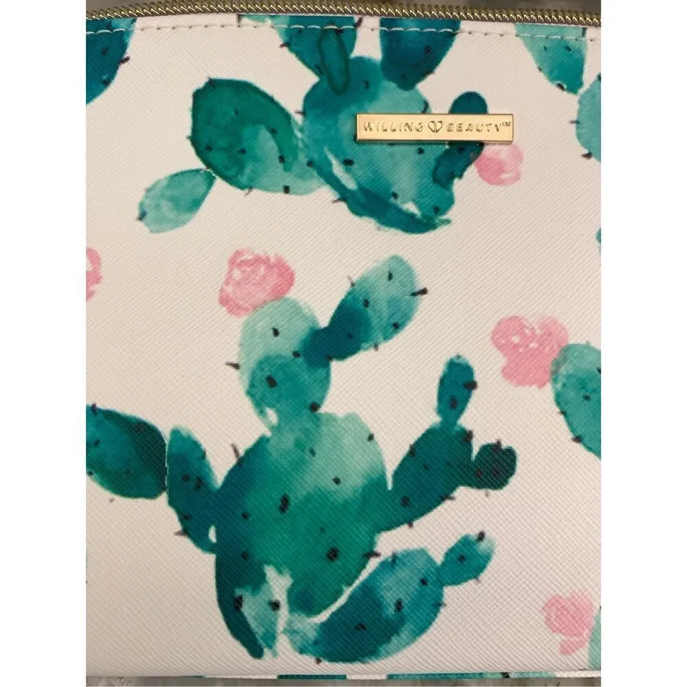 Makeup Bag with Cactus Design